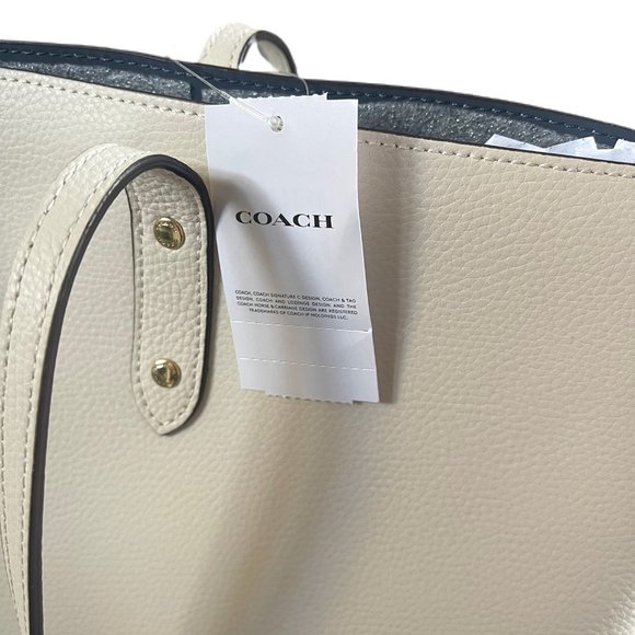 Coach Beige Tote Bag Large Purse Brand New - Picture 5 of 7